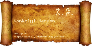Konkolyi Herman névjegykártya